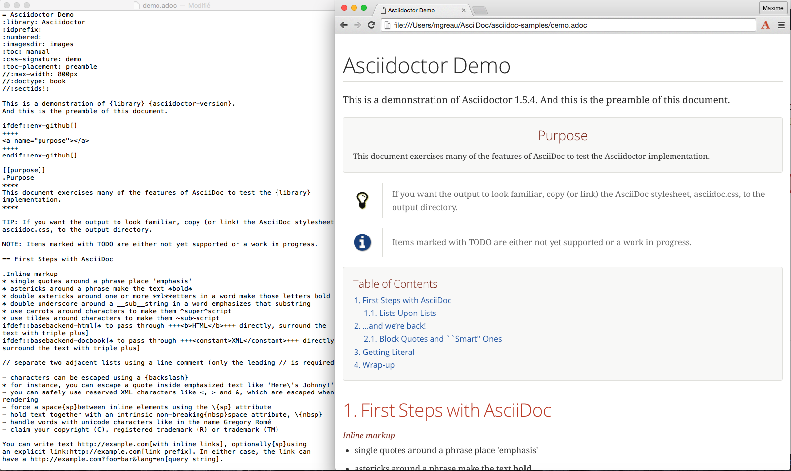 Chrome Asciidoctor.js Live Preview